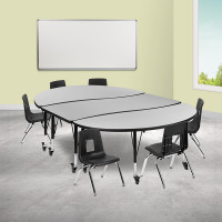 Flash Furniture XU-GRP-12CH-A3060CON-60-GY-T-P-CAS-GG Mobile 86